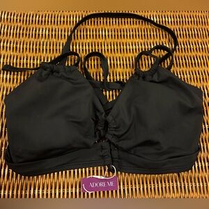 Adore Me Black Halter bikini top XL